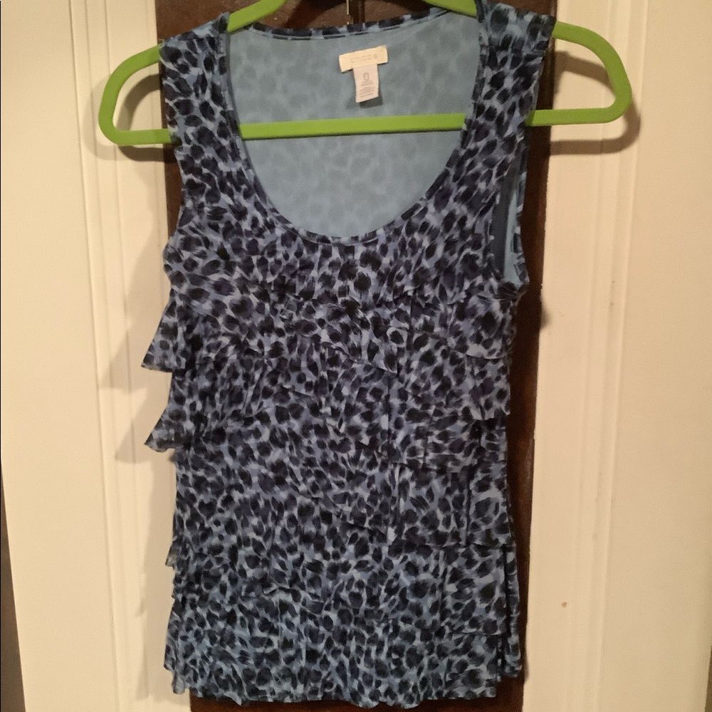 Sleeveless print top
